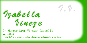 izabella vincze business card